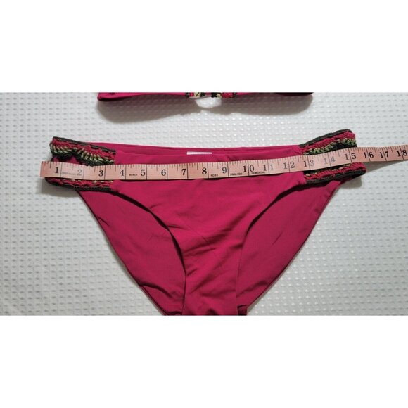 Becca By Rebecca Virtue Swim Bikini Womens Set Adjustable Fiusha Size S New - Picture 8 of 9
